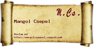 Mangol Csepel névjegykártya